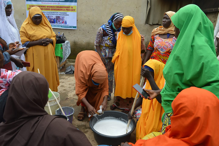 day2 hands-on training on liquid soap production in bwari fct8